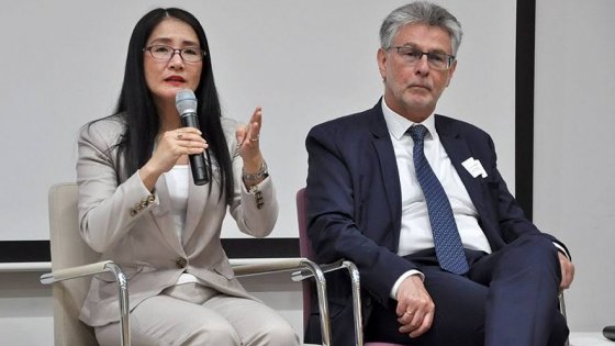 Betty Xu at the Austrian Standards Business Breakfast on the Chinese standardization strategy | © Copyright: Austrian Standards, photographer: Peter Tuma