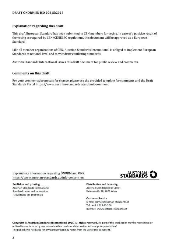 ÖNORM EN ISO 20815:2025 06 01 | Austrian Standards